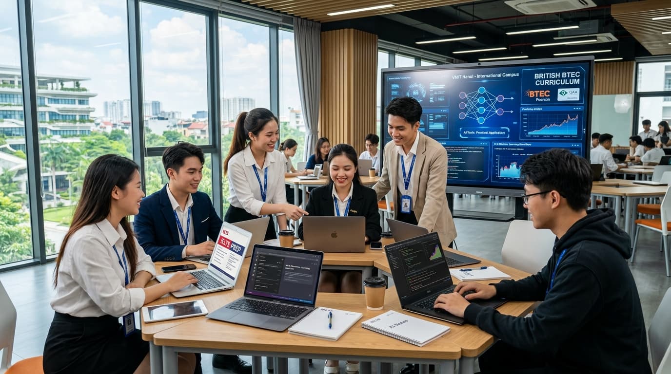 VMIT Khởi Động Chương Trình Foundation IELTS & Ứng Dụng AI Thực Chiến Chuẩn BTEC Anh Quốc