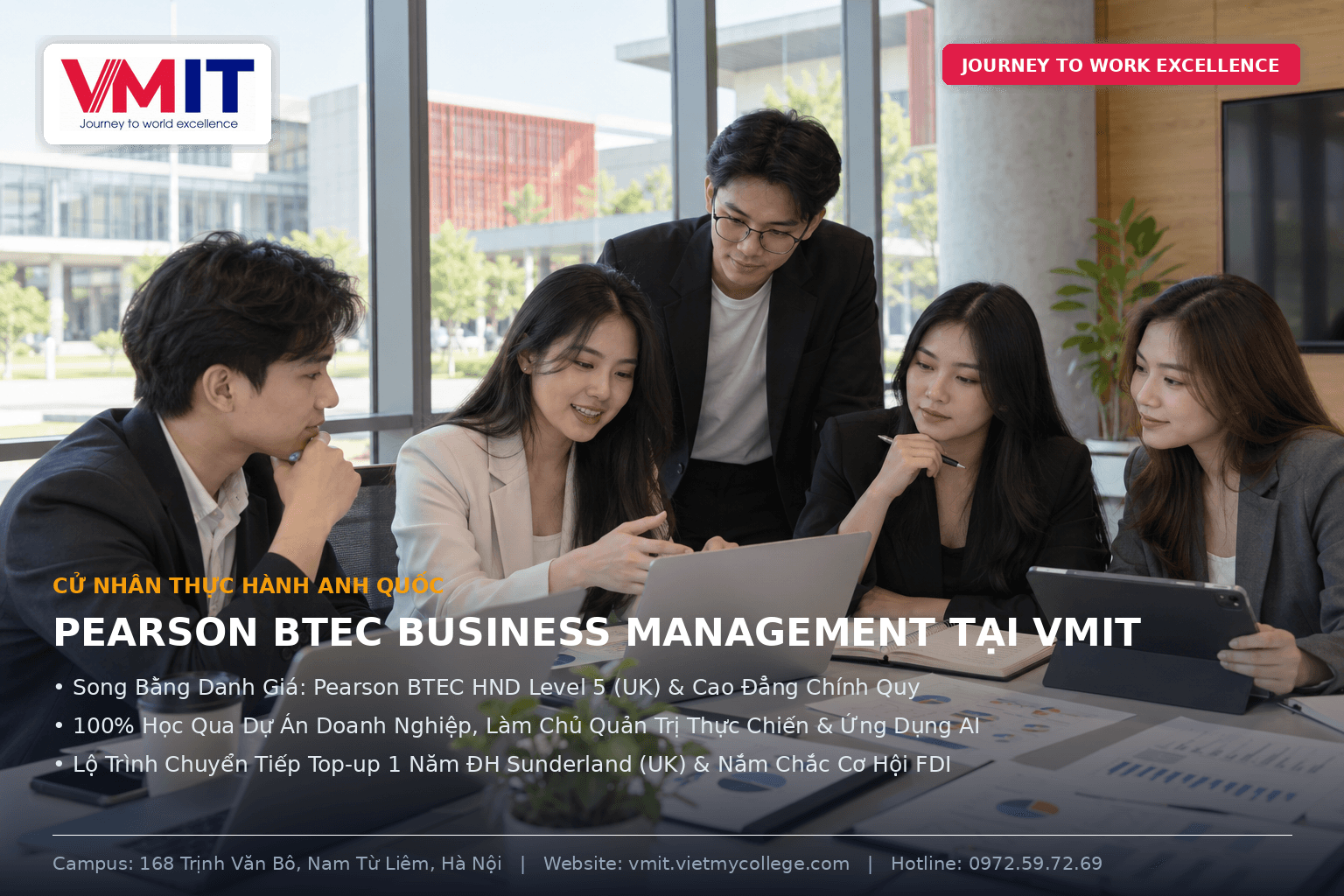 Chương Trình Cử Nhân Thực Hành Anh Quốc BTEC Business Management Tại VMIT: Bệ Phóng Khởi Nghiệp & Quản Trị Đa Quốc Gia